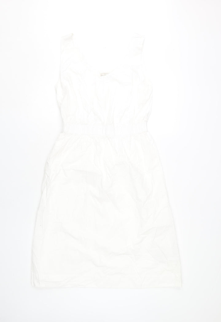 Gap Women’s White XS A-Line Sleeveless Cotton Summer Dress