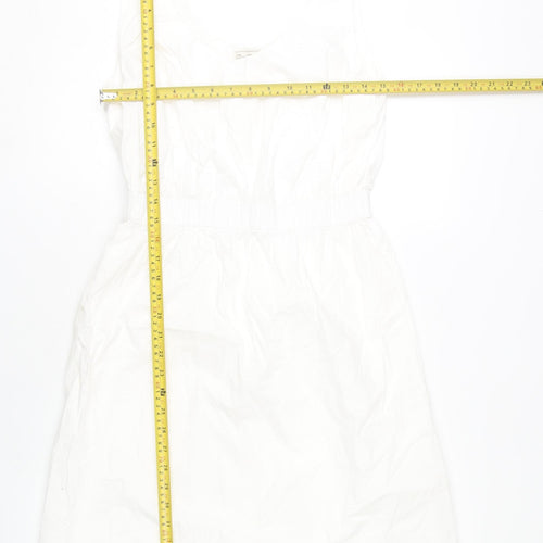 Gap Women’s White XS A-Line Sleeveless Cotton Summer Dress