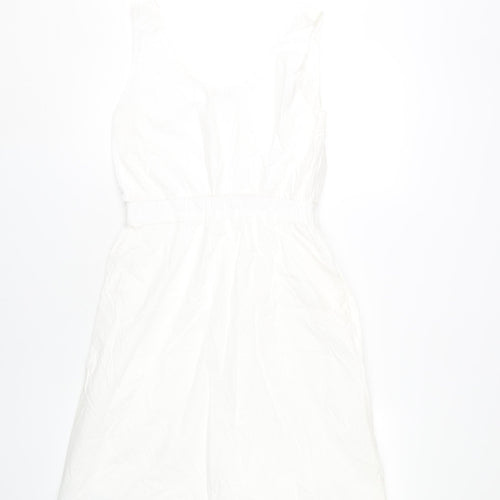 Gap Women’s White XS A-Line Sleeveless Cotton Summer Dress