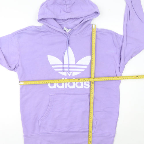 Adidas Women’s Purple Hoodie Size 10 UK Cotton Pullover Casual