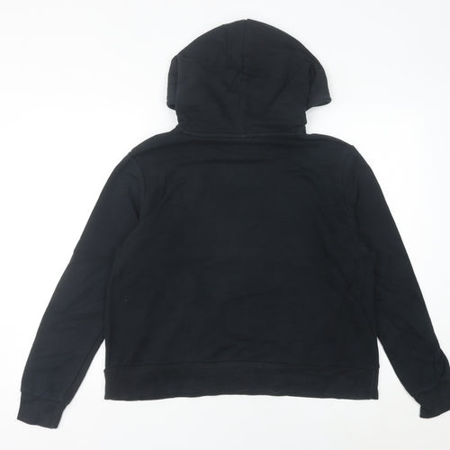 Puma Womens Black Hoodie Size 10 Pullover Logo Graphic Casual