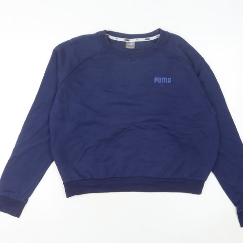 Puma Women’s Blue Sweatshirt UK 10 Crew Neck Long Sleeve Casual