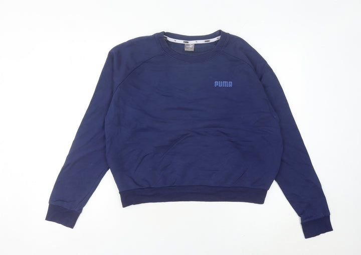 Puma Women’s Blue Sweatshirt UK 10 Crew Neck Long Sleeve Casual
