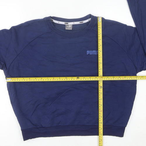 Puma Women’s Blue Sweatshirt UK 10 Crew Neck Long Sleeve Casual