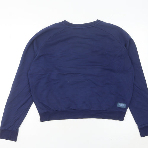 Puma Women’s Blue Sweatshirt UK 10 Crew Neck Long Sleeve Casual