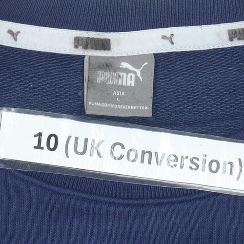 Puma Women’s Blue Sweatshirt UK 10 Crew Neck Long Sleeve Casual