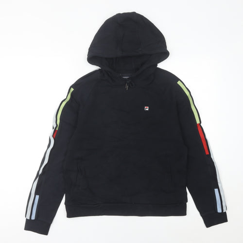 Fila Women’s Black Hoodie UK 10 Pullover Regular Fit Sportswear
