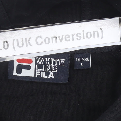 Fila Women’s Black Hoodie UK 10 Pullover Regular Fit Sportswear