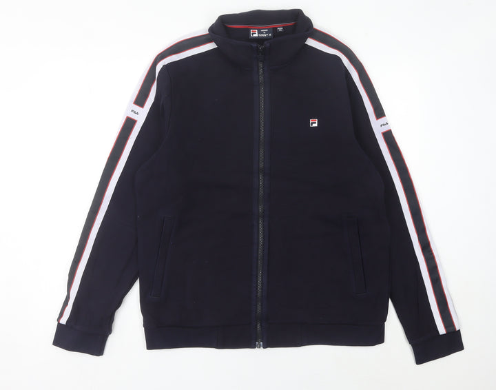 Fila Men’s Blue Full Zip Sweatshirt L Logo Sports Jacket