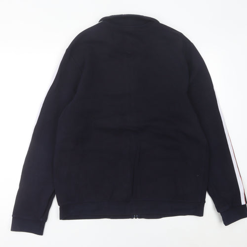 Fila Men’s Blue Full Zip Sweatshirt L Logo Sports Jacket