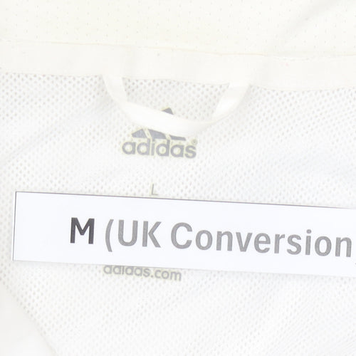 Adidas Men White Blue Track Jacket China Print Size M Full Zip Sportswear