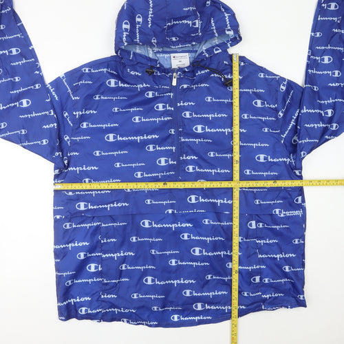 Champion Men’s Blue XL Windbreaker Jacket Hooded Lightweight