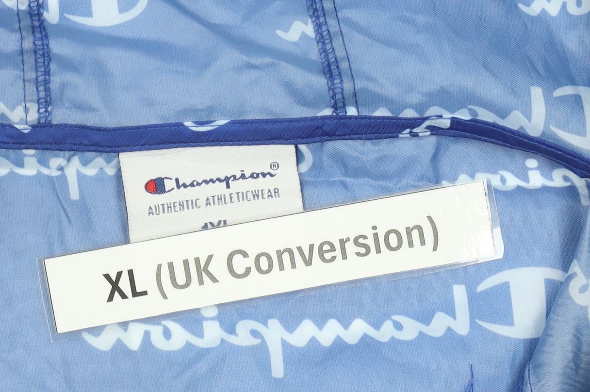 Champion Men’s Blue XL Windbreaker Jacket Hooded Lightweight