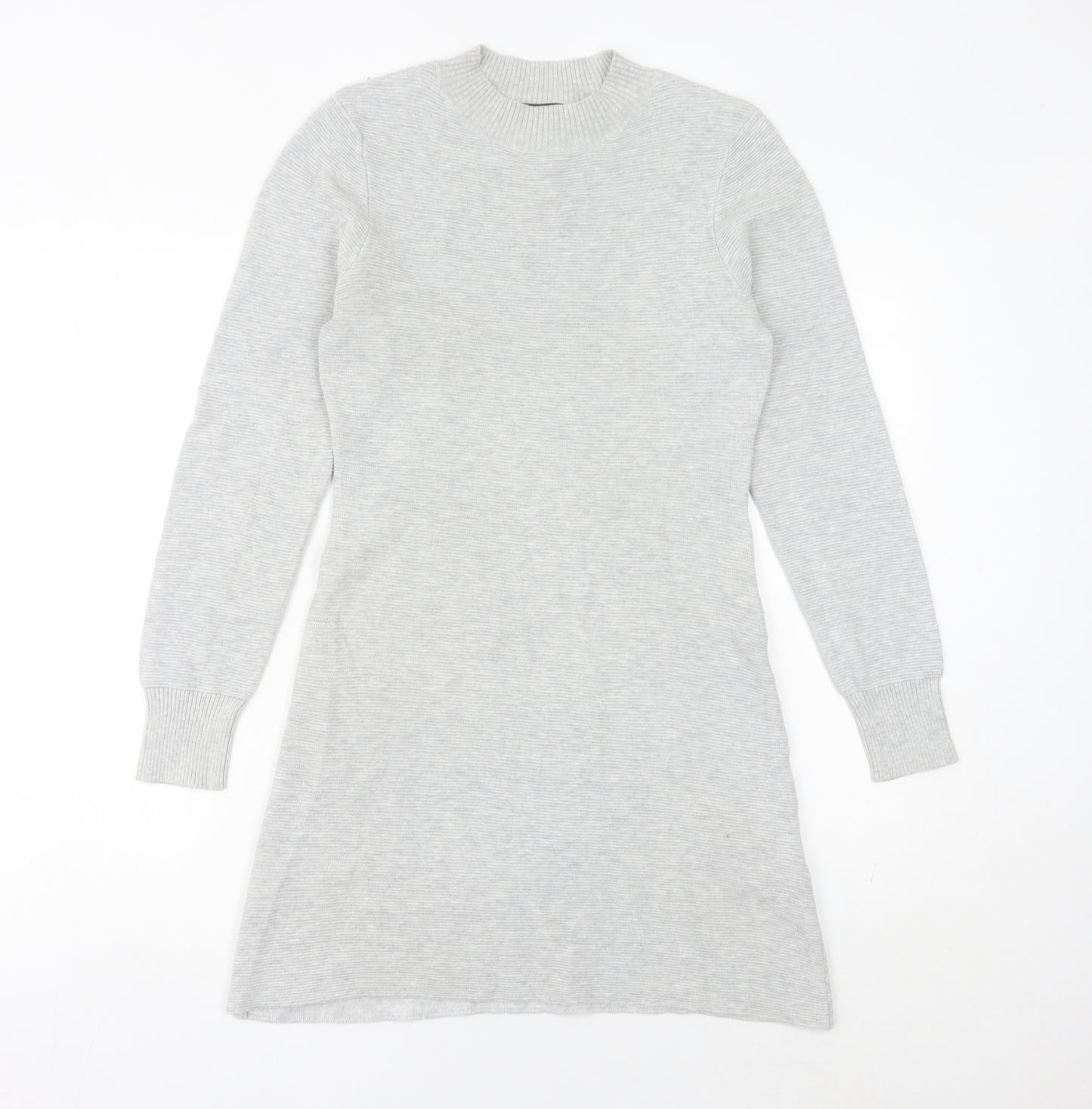 MINKPINK Women Grey XS Jumper Dress Knit Long Sleeve Casual