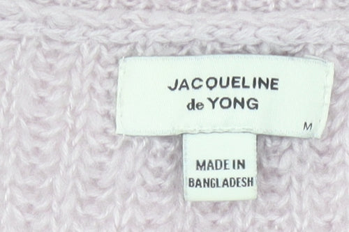 Jacqueline de Yong Womens Purple Knit Pullover Jumper Size M