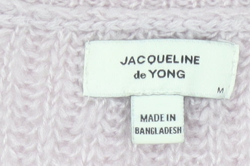 Jacqueline de Yong Womens Purple Knit Pullover Jumper Size M