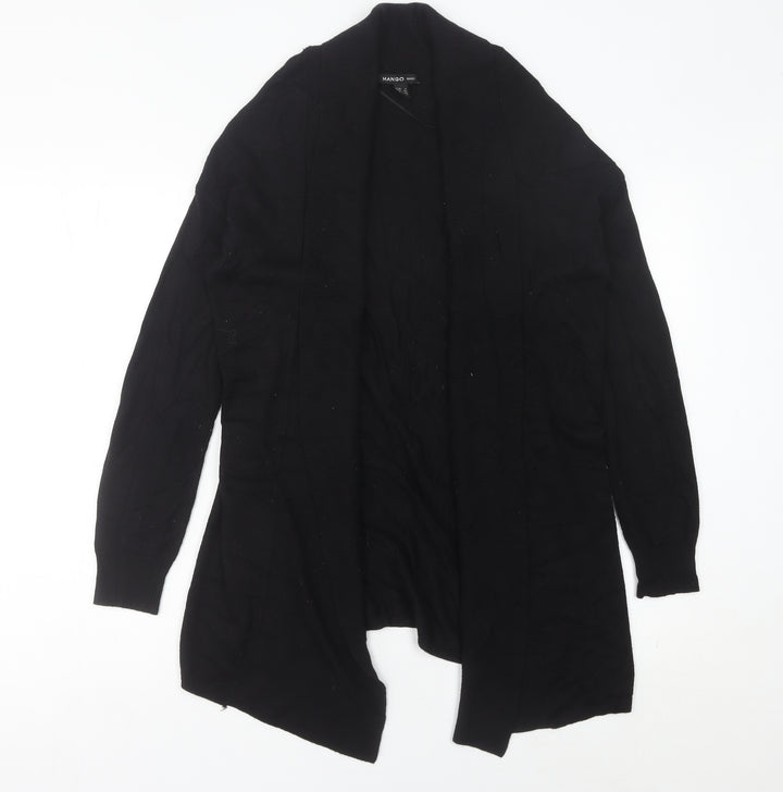 Mango Womens Black Cardigan Size 8 Regular Fit Knitwear