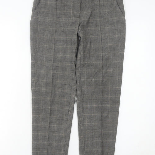 Miss Selfridge Women’s Grey Check Slim Trousers Size 8 Workwear