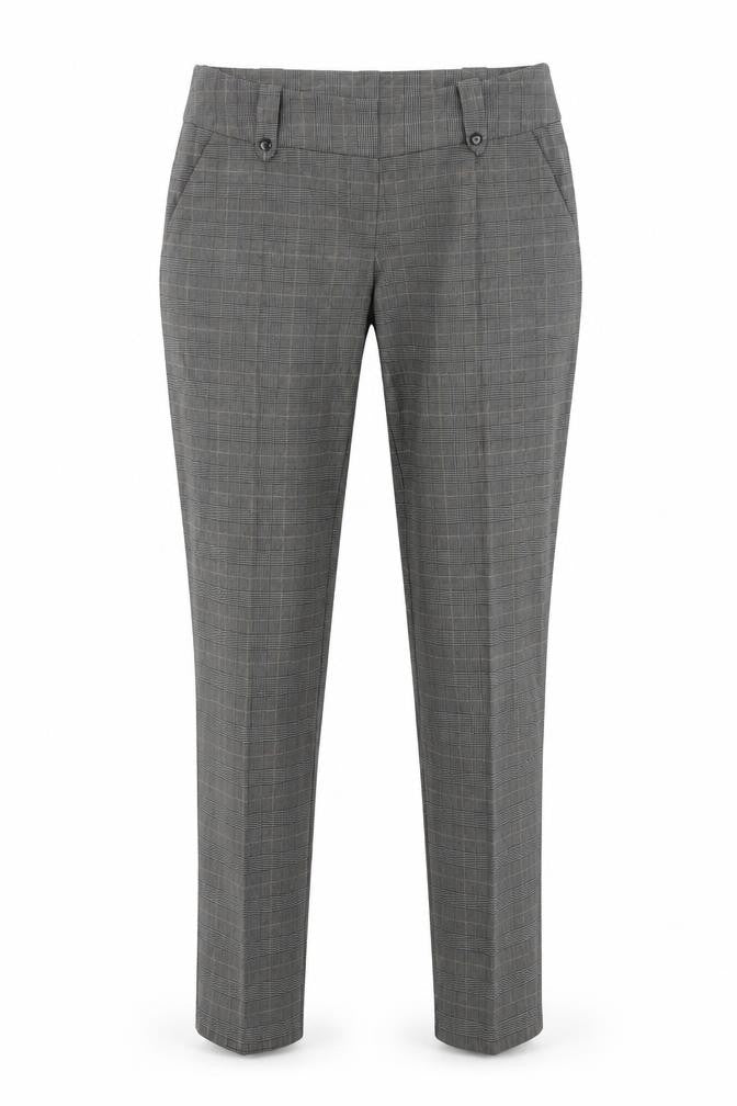 Miss Selfridge Women’s Grey Check Slim Trousers Size 8 Workwear