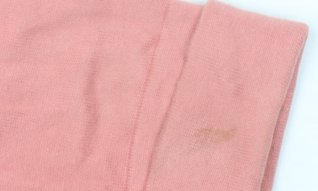 Edina Ronay Women’s Pink Cotton Cardigan UK 18 Round Neck 3/4 Sleeve