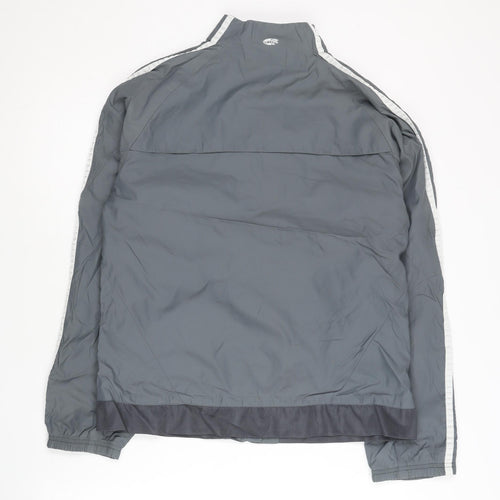 Adidas Women’s Grey Track Jacket L Lightweight Full Zip Sportswear