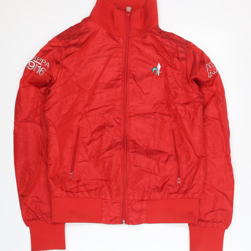 Kappa Womens Red Track Jacket Size 8 UK Full Zip Sportswear