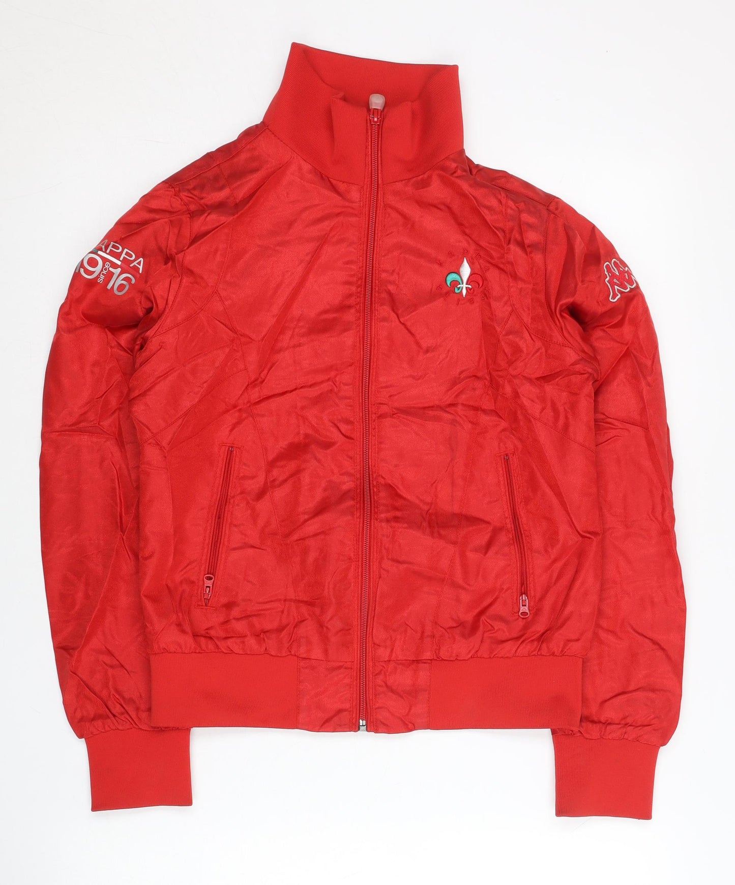 Kappa Womens Red Track Jacket Size 8 UK Full Zip Sportswear