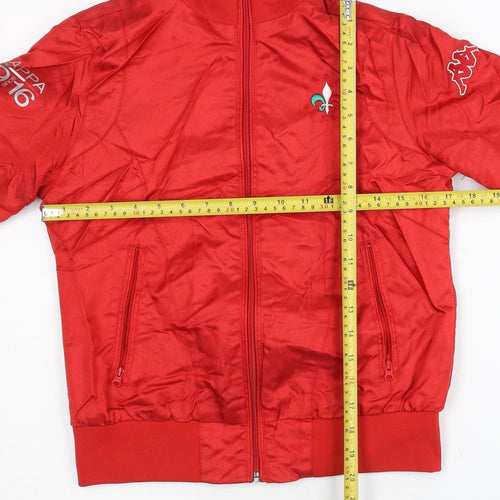 Kappa Womens Red Track Jacket Size 8 UK Full Zip Sportswear