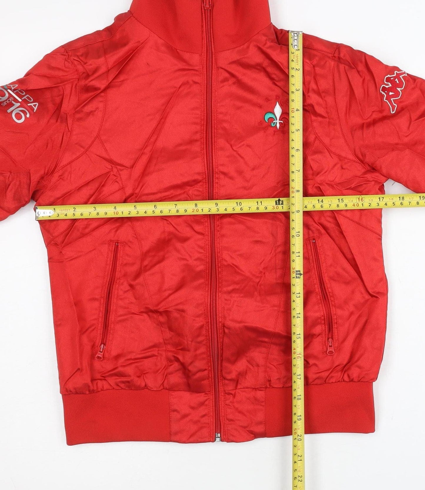 Kappa Womens Red Track Jacket Size 8 UK Full Zip Sportswear