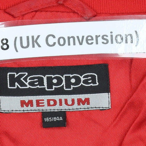 Kappa Womens Red Track Jacket Size 8 UK Full Zip Sportswear