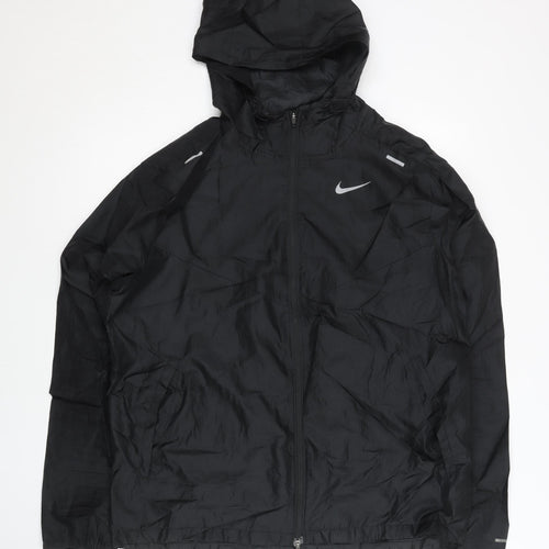Nike Women's Black L Lightweight Windbreaker Running Jacket