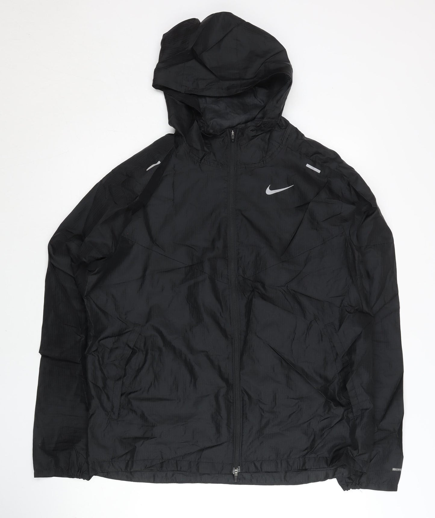 Nike Women's Black L Lightweight Windbreaker Running Jacket