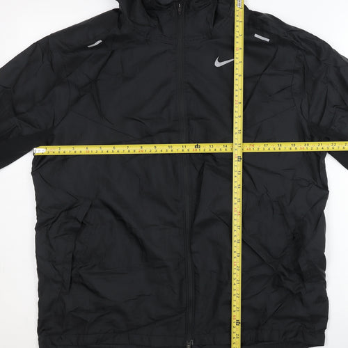Nike Women's Black L Lightweight Windbreaker Running Jacket
