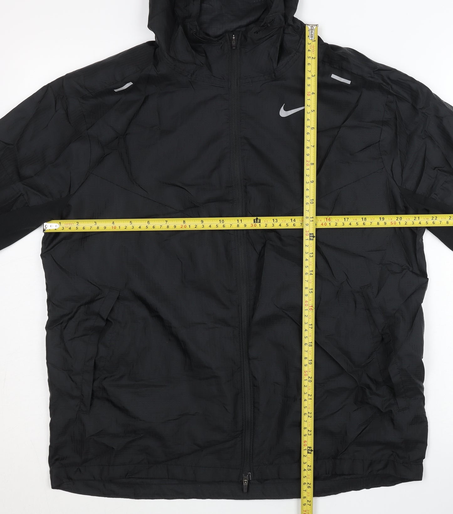 Nike Women's Black L Lightweight Windbreaker Running Jacket