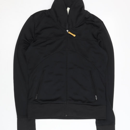 Adidas Womens Black Size 8 Track Jacket Slim Fit Full Zip