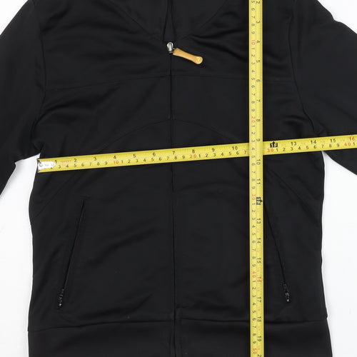 Adidas Womens Black Size 8 Track Jacket Slim Fit Full Zip