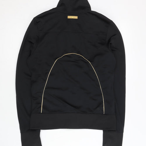 Adidas Womens Black Size 8 Track Jacket Slim Fit Full Zip
