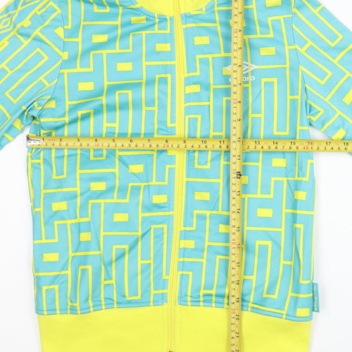 Umbro Women’s Blue Geometric Track Jacket Size 12 Full Zip Sportswear