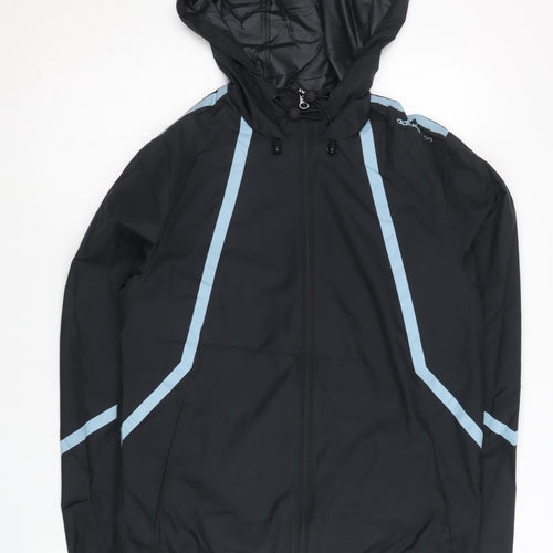 Adidas Women’s Black Floral Print Windbreaker Jacket Size 12