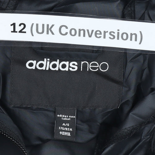 Adidas Women’s Black Floral Print Windbreaker Jacket Size 12