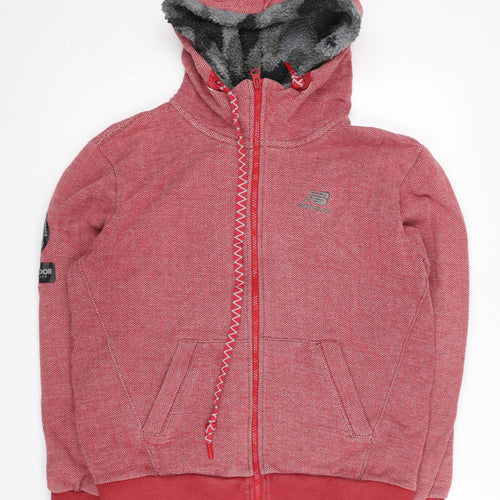 New Balance Womens Red Full Zip Hoodie M Lined Activewear
