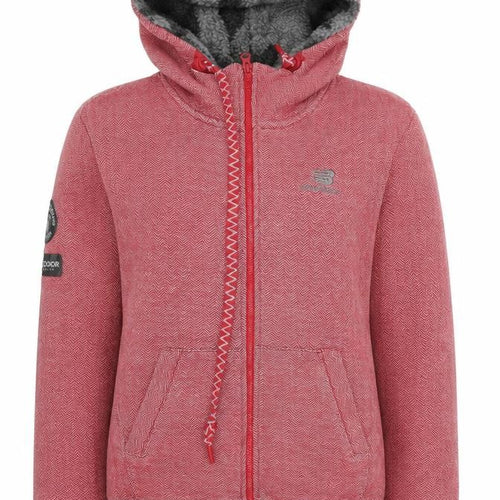 New Balance Womens Red Full Zip Hoodie M Lined Activewear