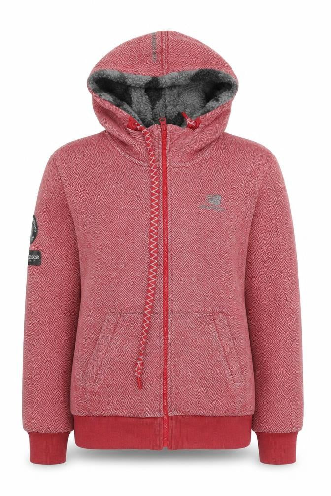 New Balance Womens Red Full Zip Hoodie M Lined Activewear