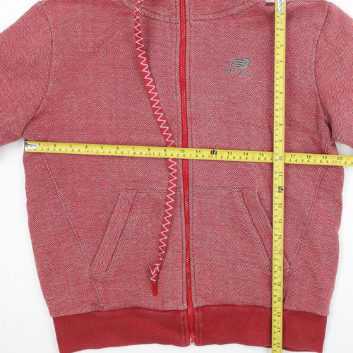 New Balance Womens Red Full Zip Hoodie M Lined Activewear