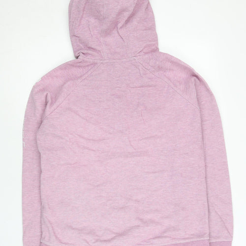 QD Running Women's Pink Full Zip Hoodie Size 12 UK Sports Activewear
