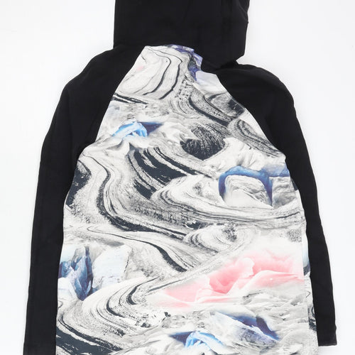 Fila Women's Black Multicoloured Full Zip Hoodie Size 6