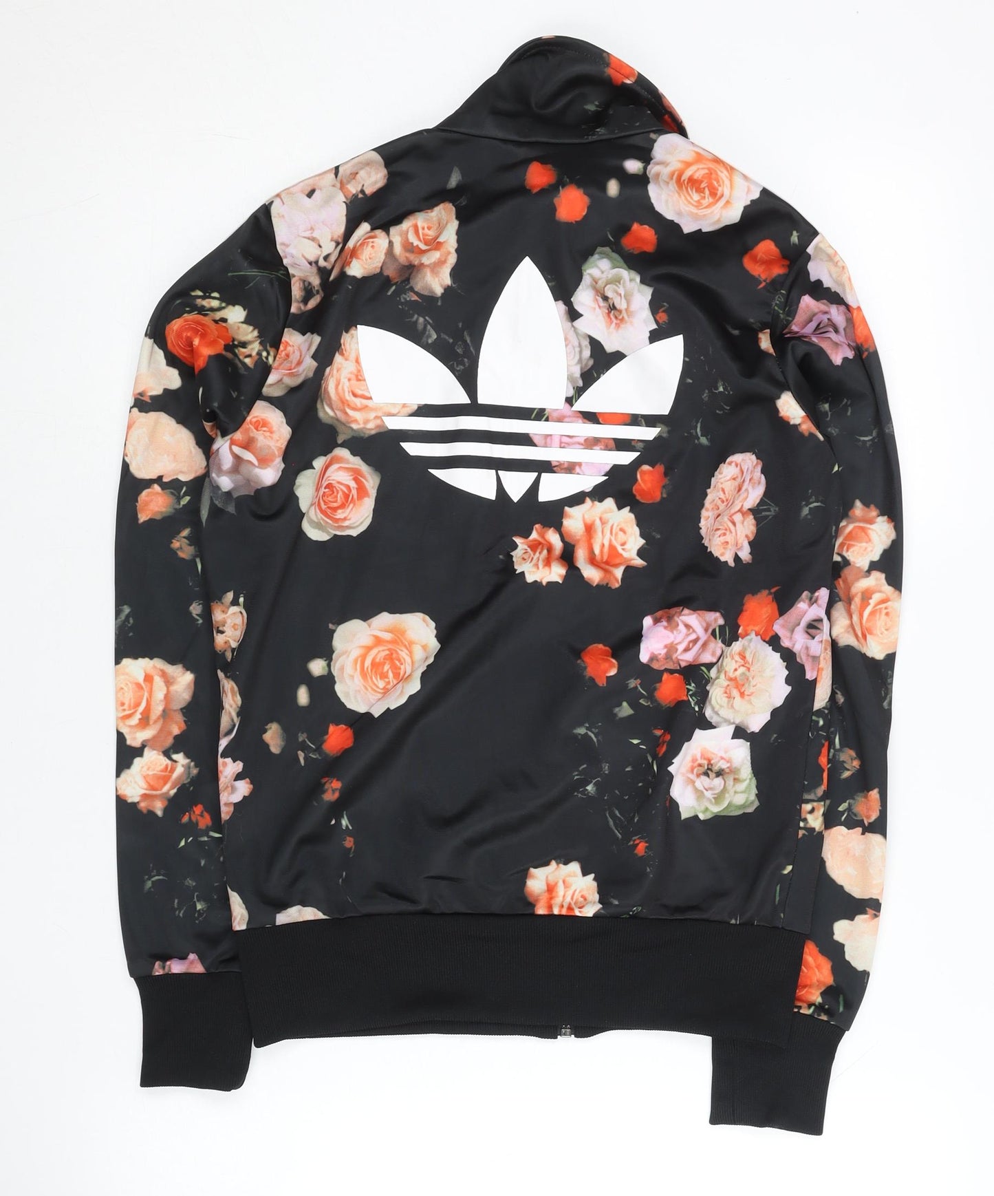 Adidas Womens Multicoloured Floral Track Jacket Size 10 Full Zip
