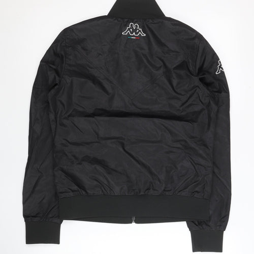 Kappa Womens Black Varsity Jacket Size 10 Full Zip Sportswear