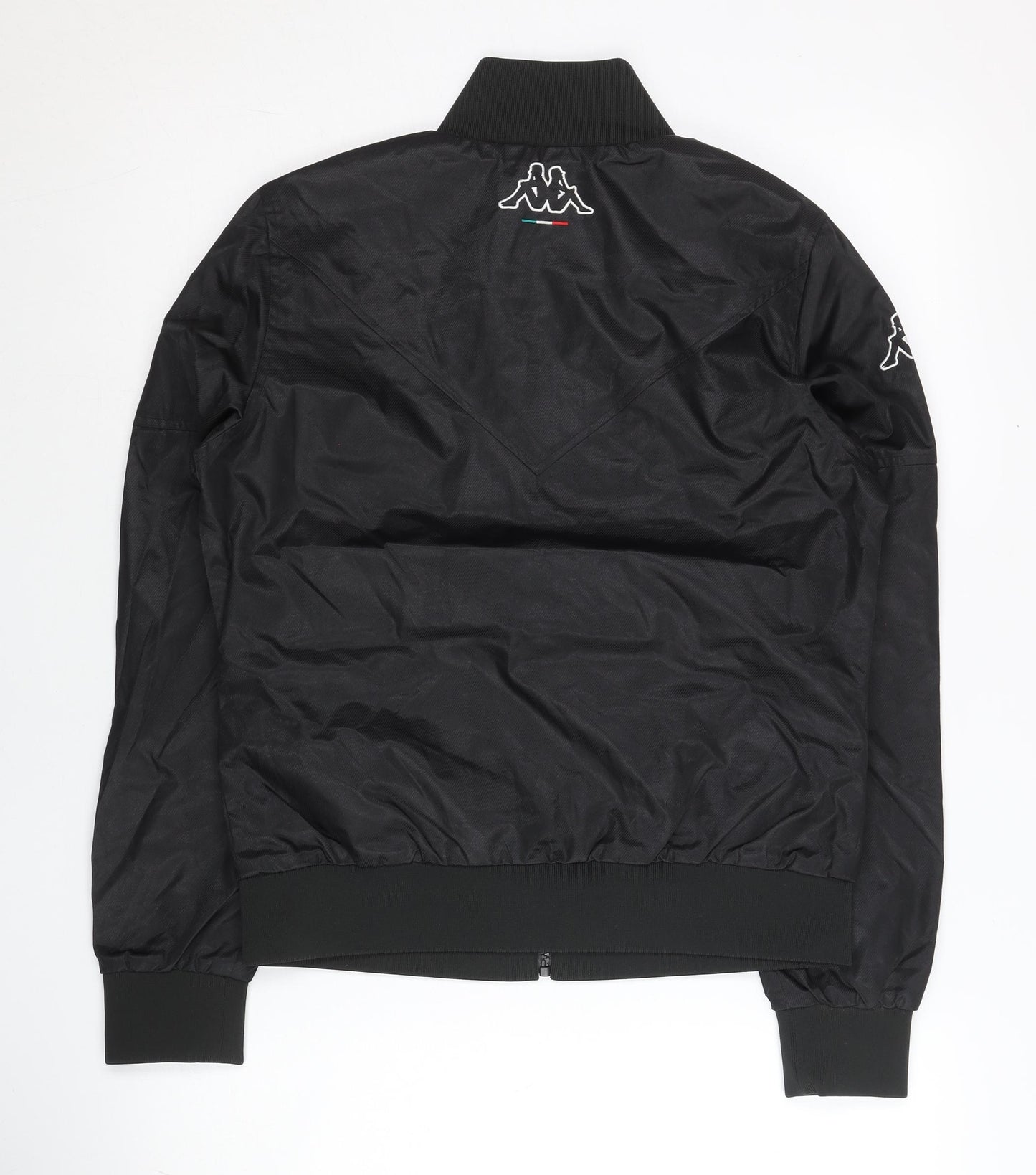 Kappa Womens Black Varsity Jacket Size 10 Full Zip Sportswear