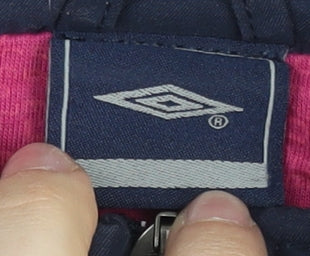 Umbro Womens Blue Size 14 Track Jacket Full Zip Lightweight